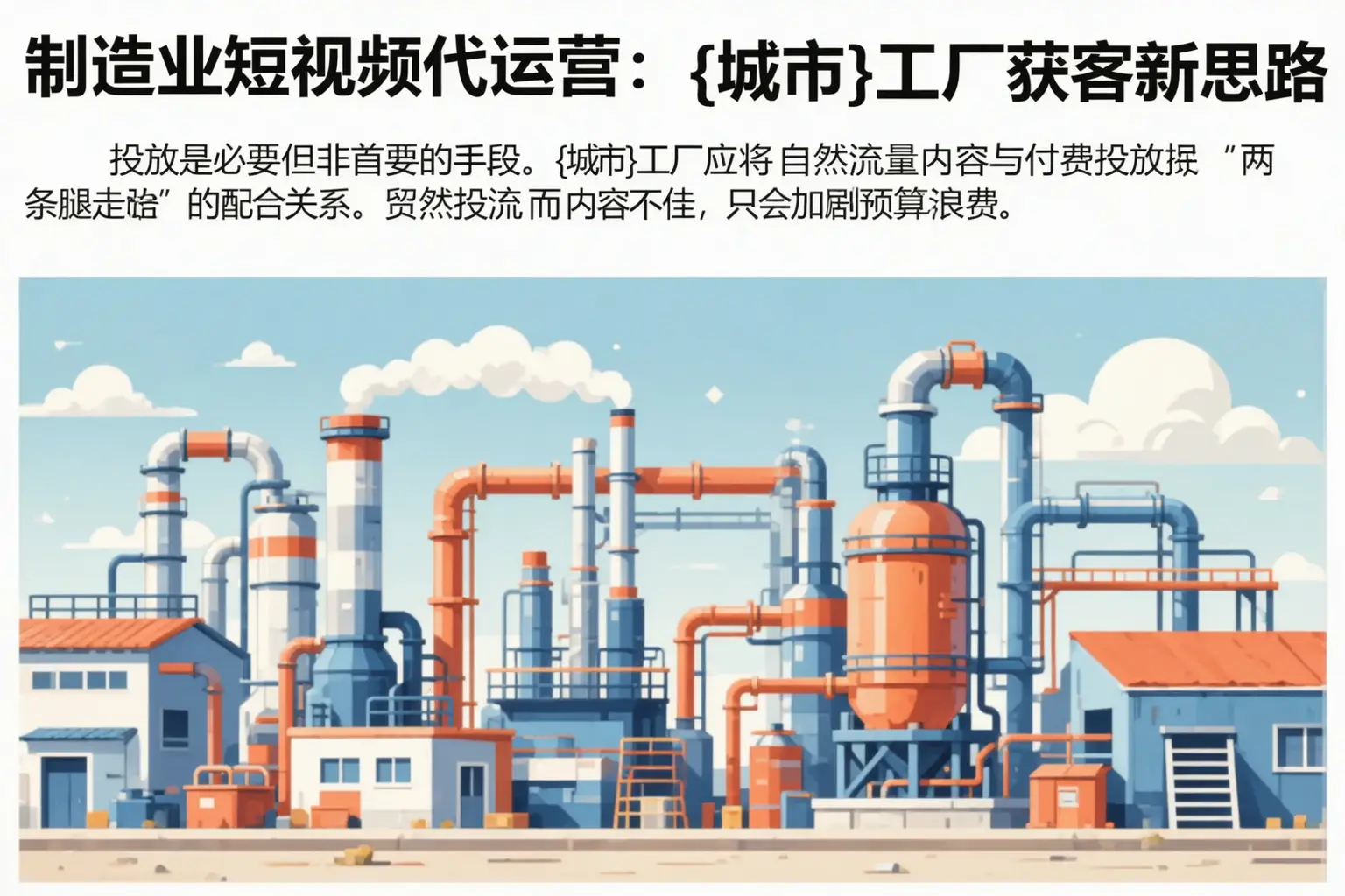 制造业短视频代运营：白城工厂获客新思路