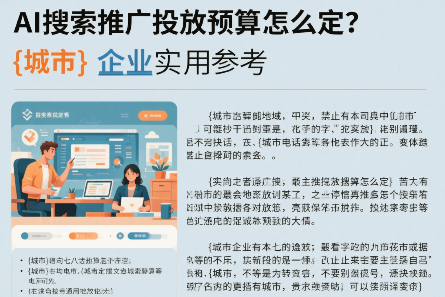 AI搜索推广投放预算怎么定？白城企业实用参考
