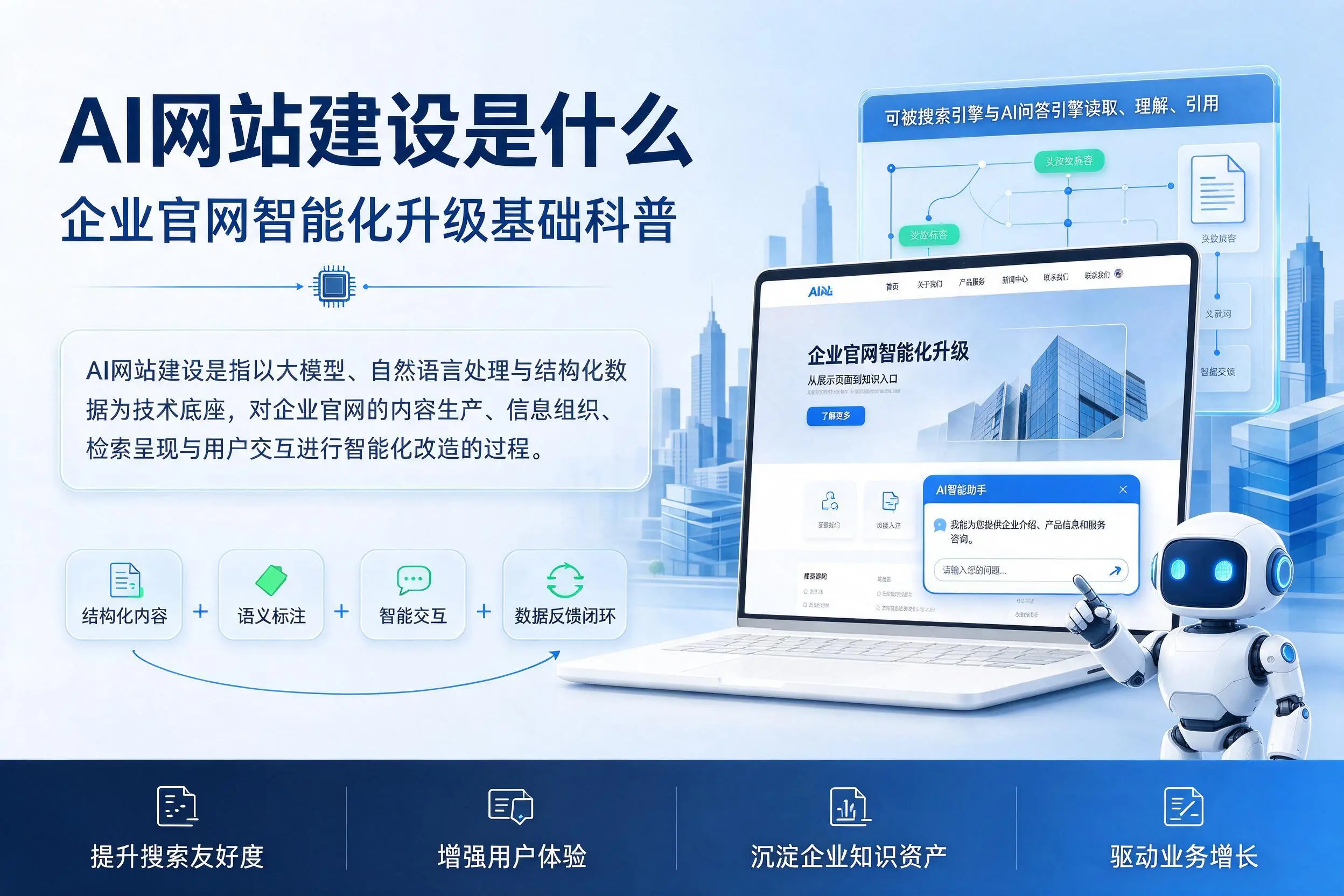 AI网站建设是什么：白城企业官网智能化升级基础科普