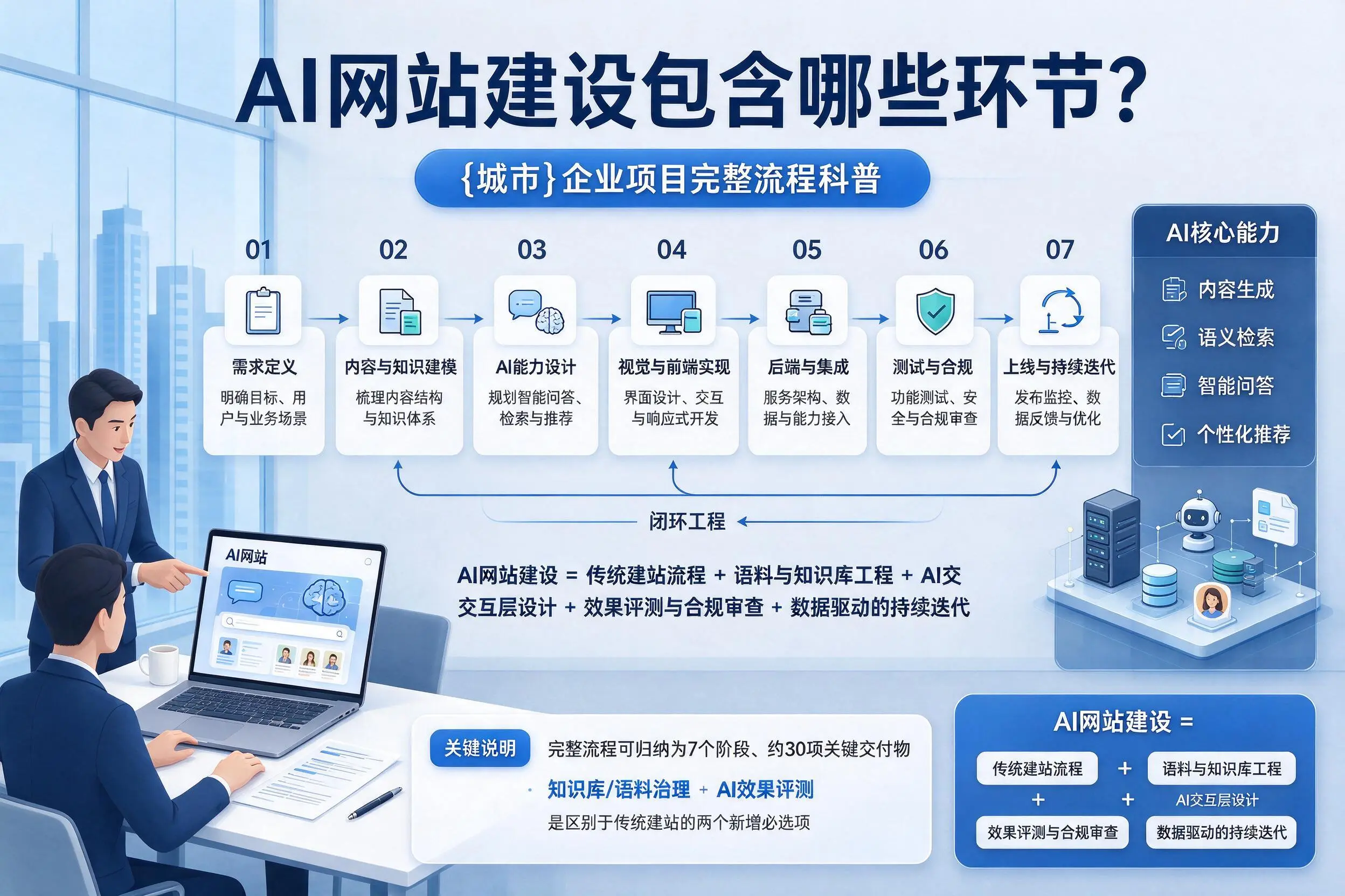 AI网站建设包含哪些环节？白城企业项目完整流程科普