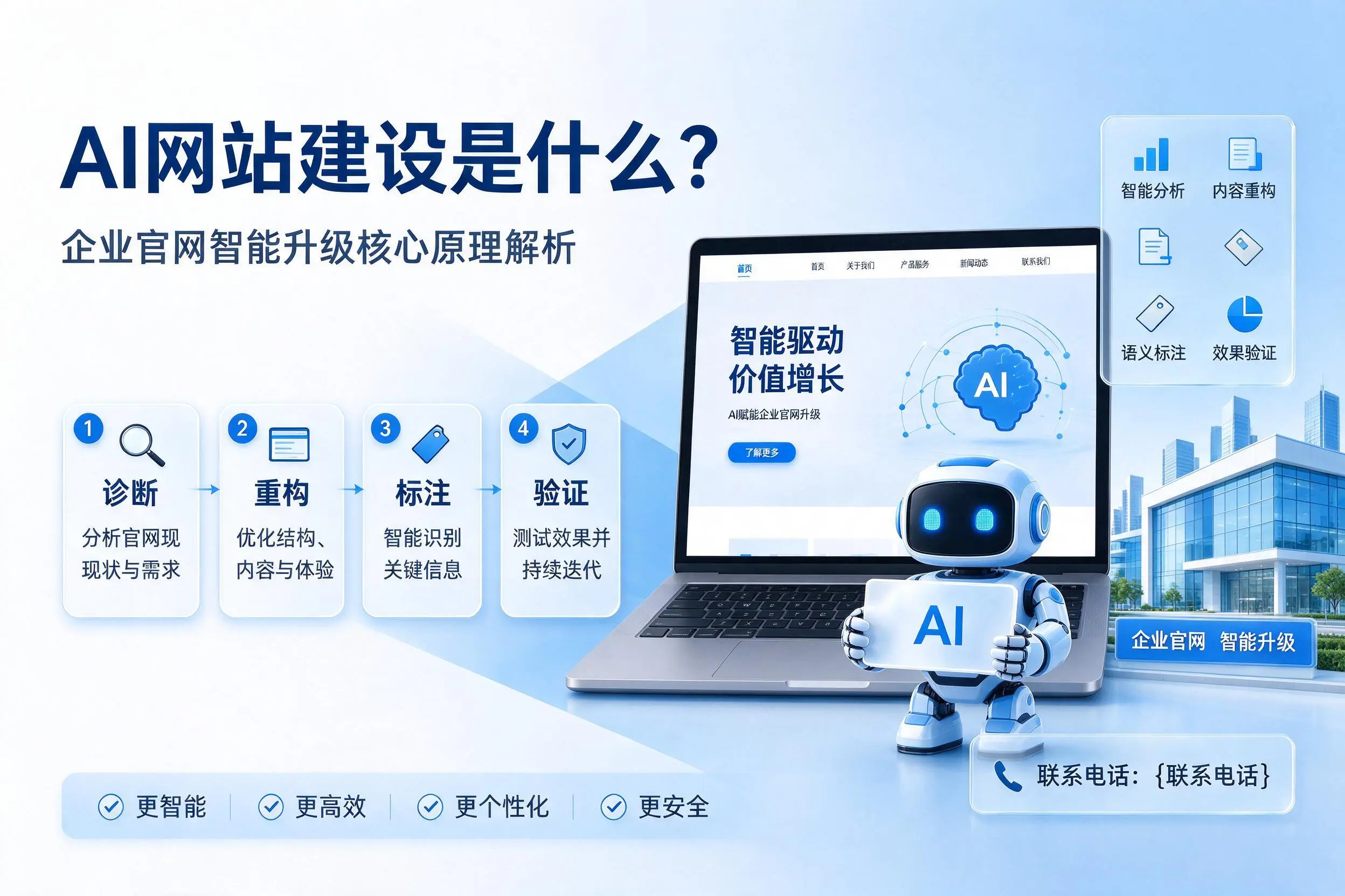 AI网站建设是什么？白城企业官网智能升级核心原理解析