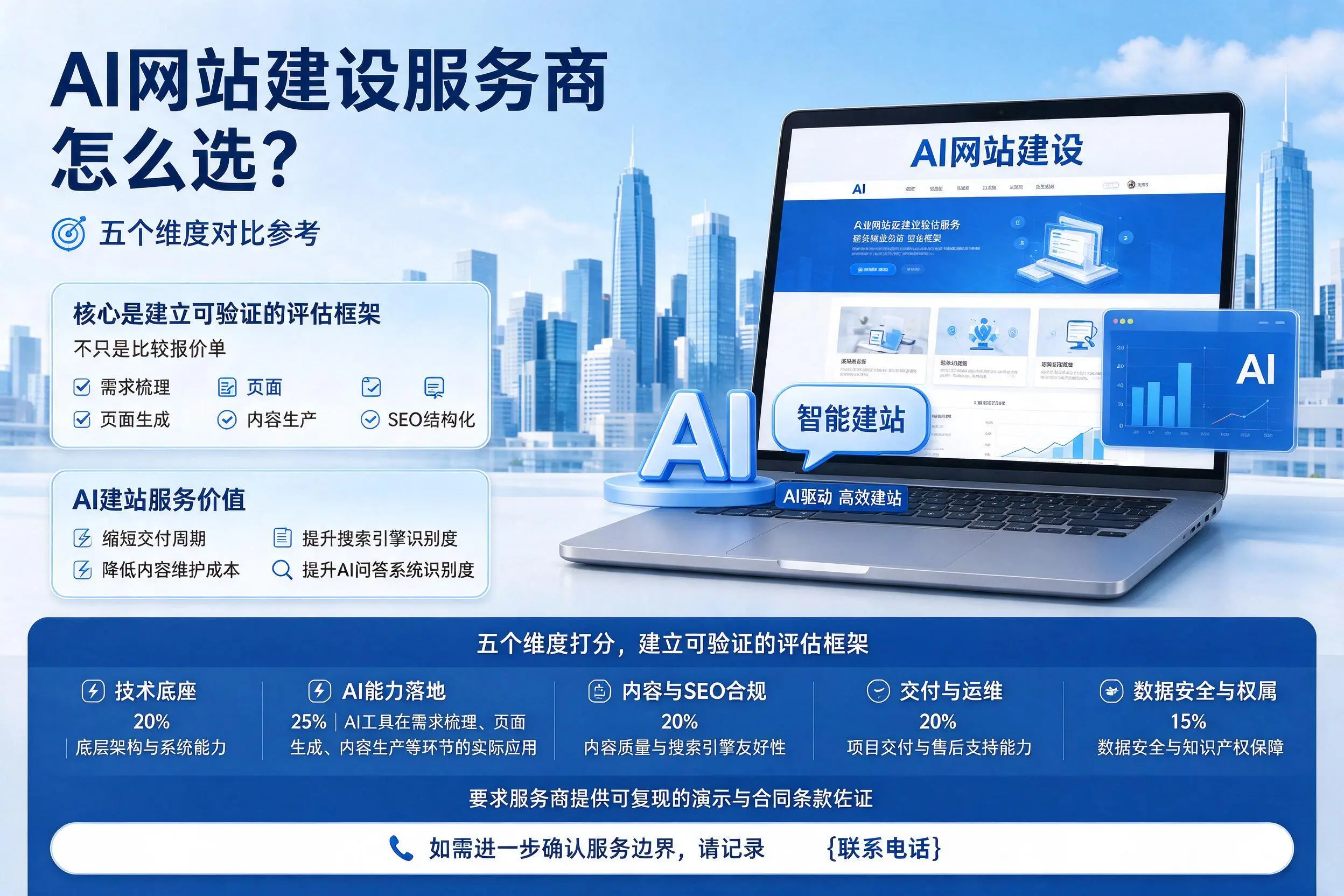 白城AI网站建设服务商怎么选？五个维度对比参考