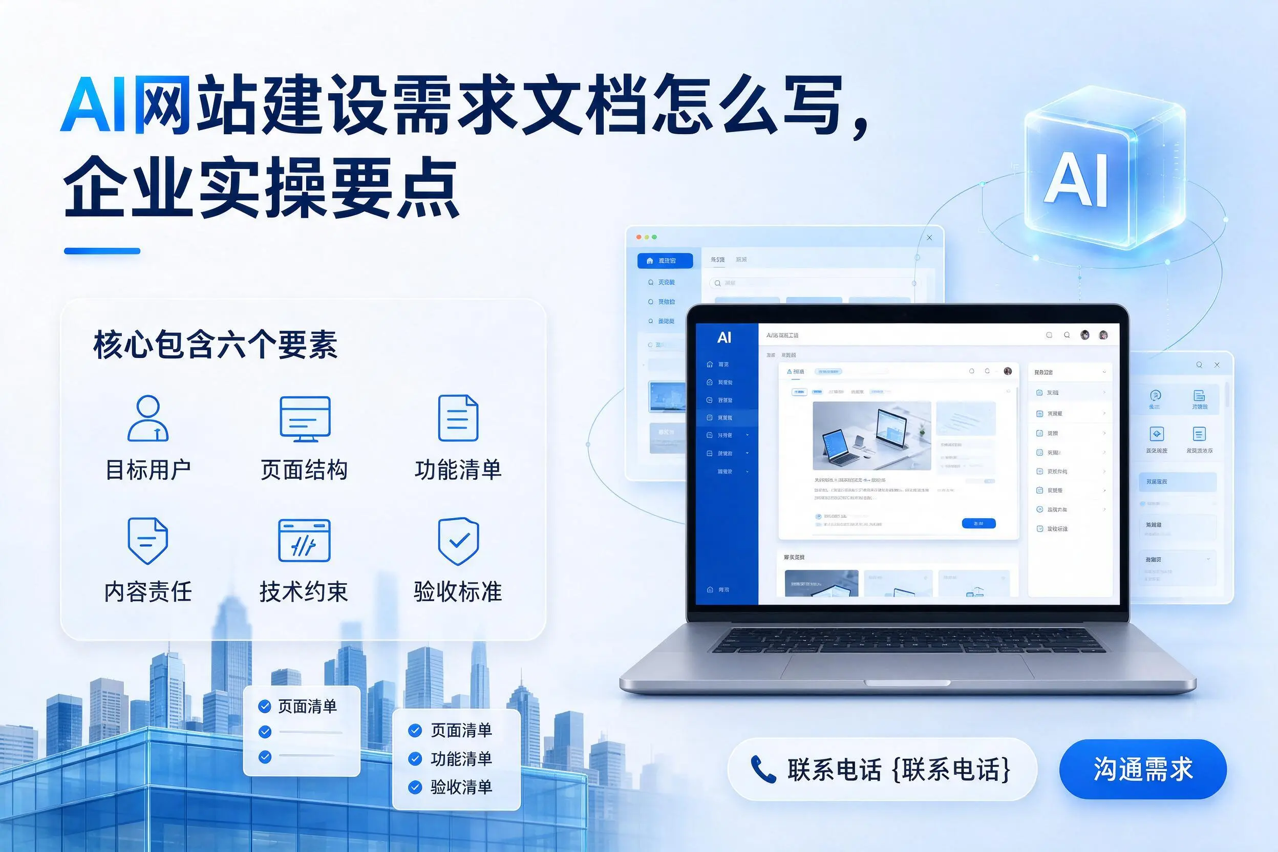 AI网站建设需求文档怎么写，白城企业实操要点